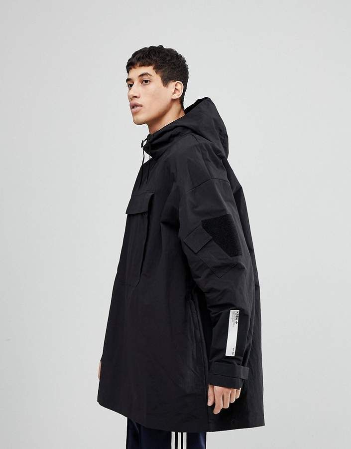 Adidas Originals NMD Oversized Pullover Jacket Black CE1580 黑色有帽防風外套