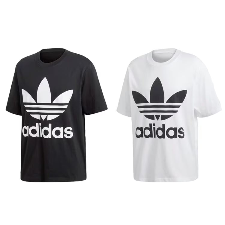 Adidas Originals Trefoil Big Logo Oversized Tee Black CW1211 White CW1212
