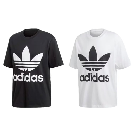 Adidas Originals Trefoil Big Logo Oversized Tee Black CW1211 White CW1212