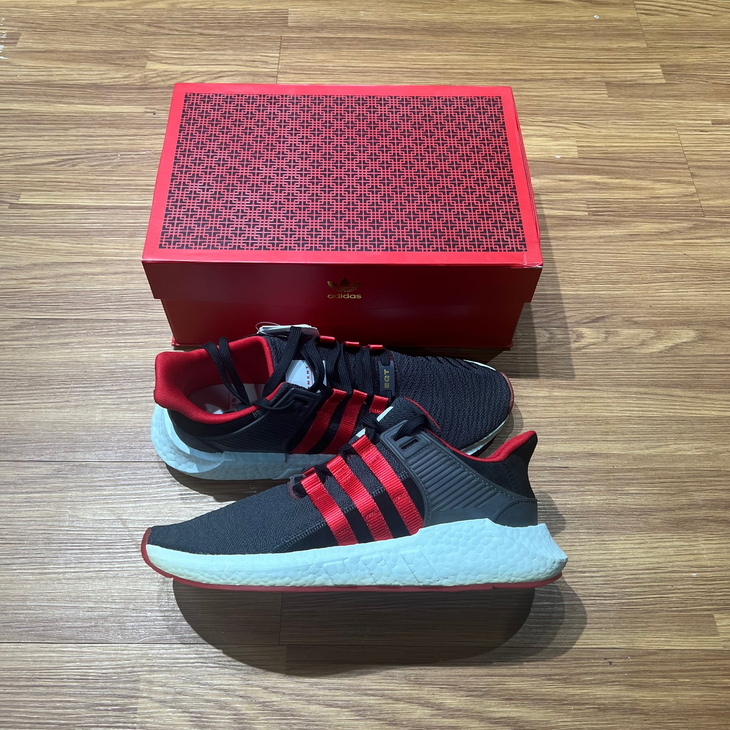 Adidas EQT Support 93/17 YUANXIAO Black/Red DB2571 實拍