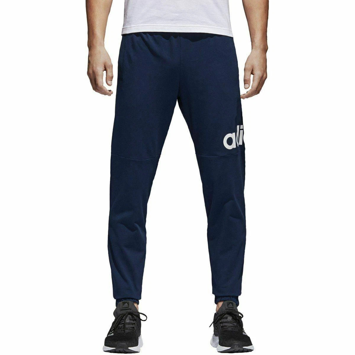Adidas Essentials Linear Logo Sweatpants Navy BK7410