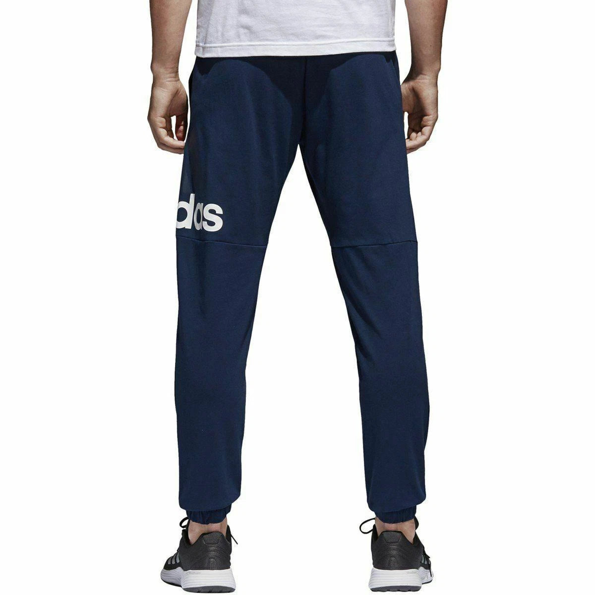 Adidas Essentials Linear Logo Sweatpants Navy BK7410