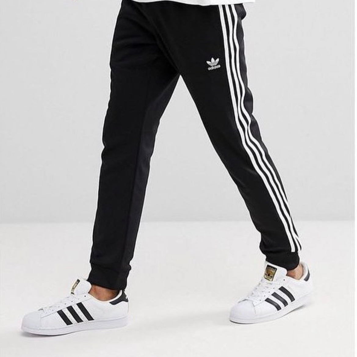 Adidas Originals Men SST 3-Stripe Jogger Pants Black CW1275