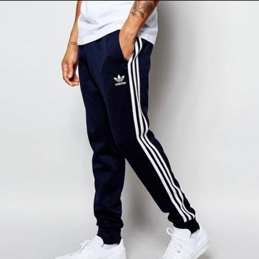 Adidas Originals Men SST 3-Stripe Jogger Pants Black AJ6960 Navy Blue AJ6961