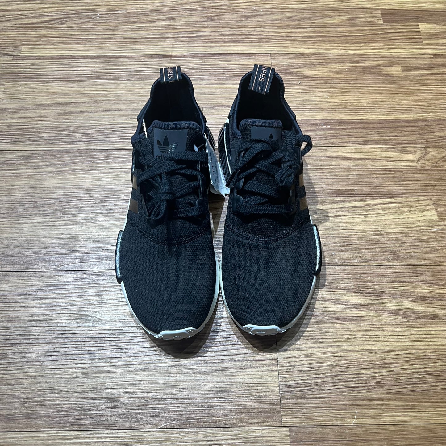 Adidas Originals NMD R1 Women Core Black White Rose Gold S82269 黑白 實拍