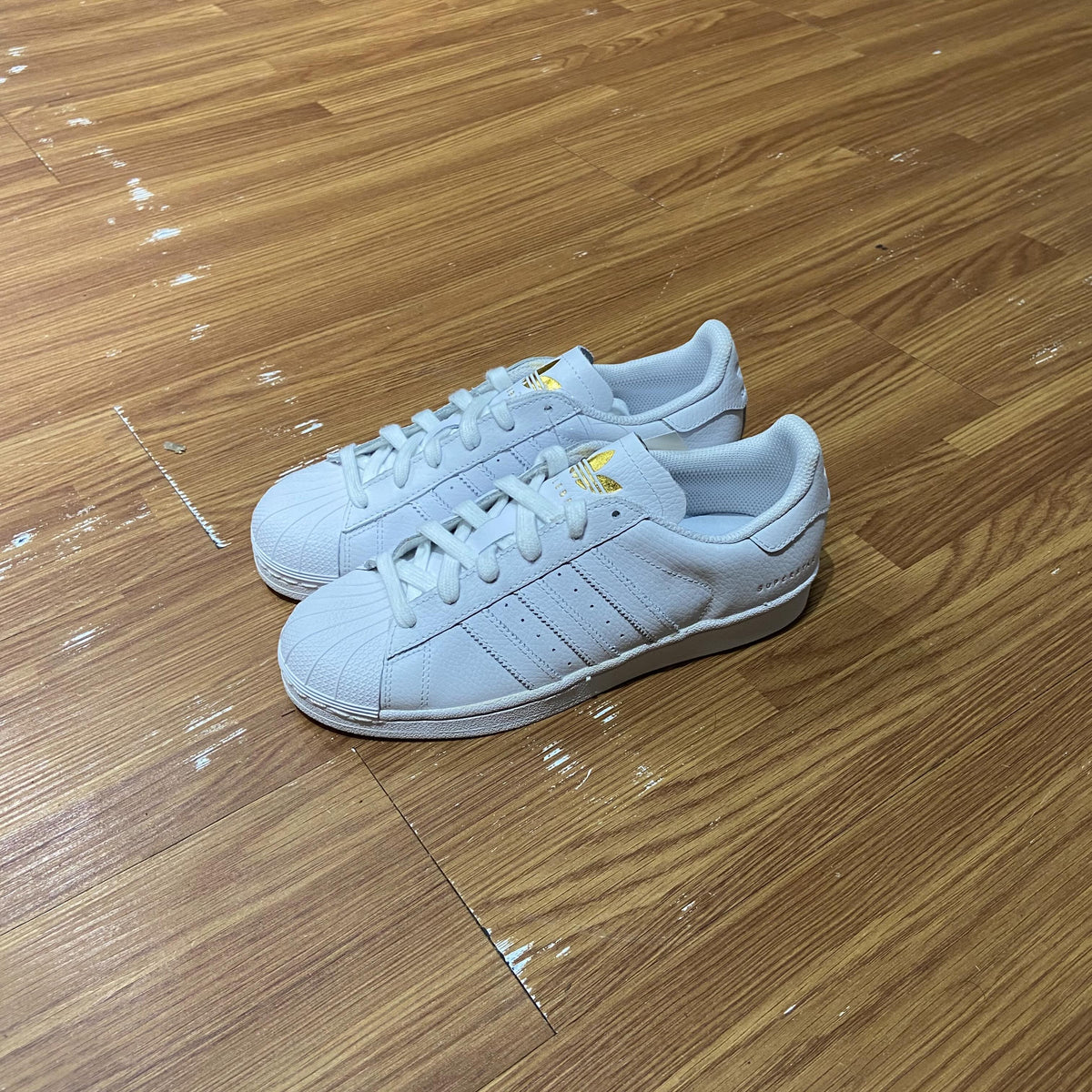 Adidas Superstar Triple White/Gold Word FU9196