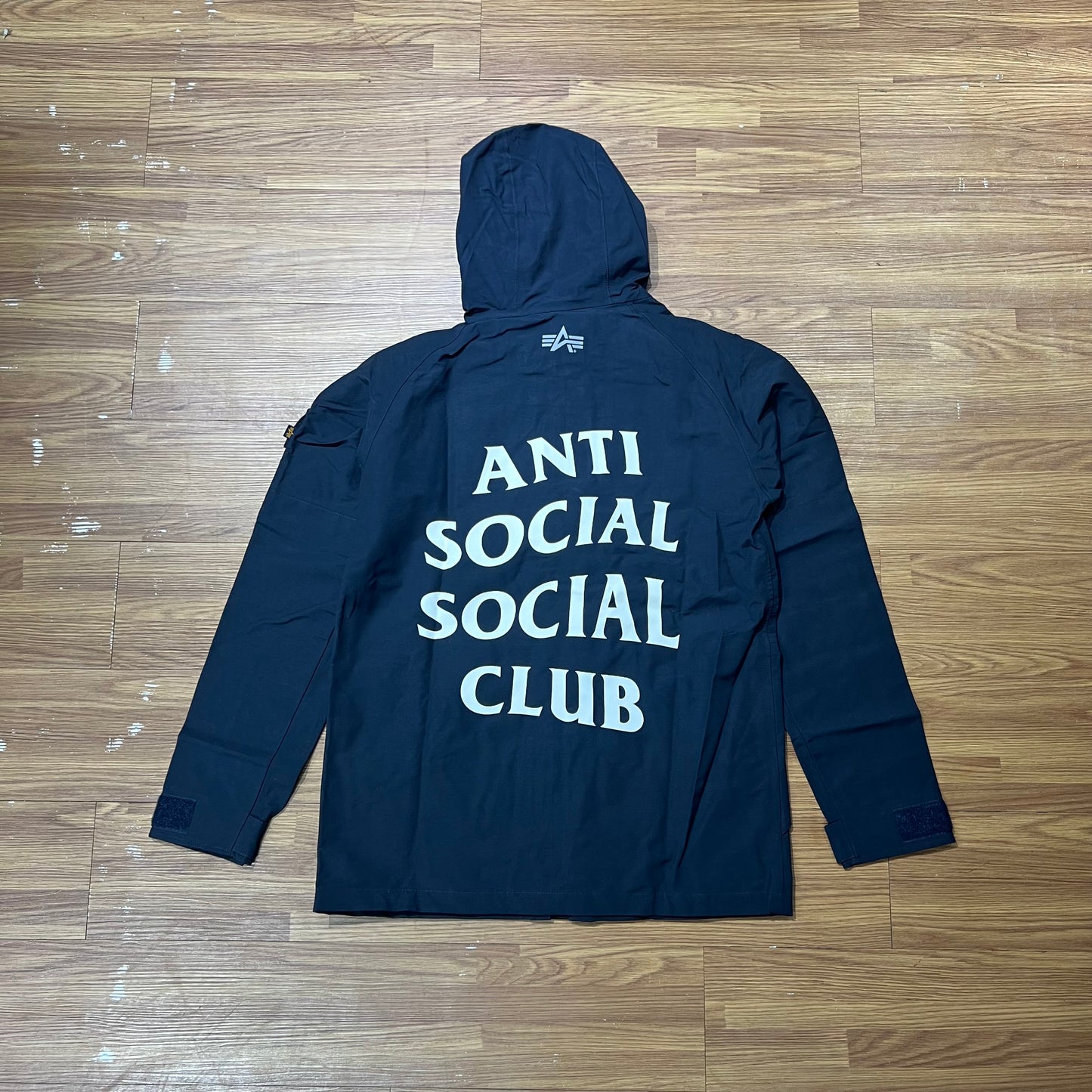 Alpha Industries x Anti Social Social Club ASSC ECWCS Torrent Waterproof Jacket Replica Blue 背面實拍