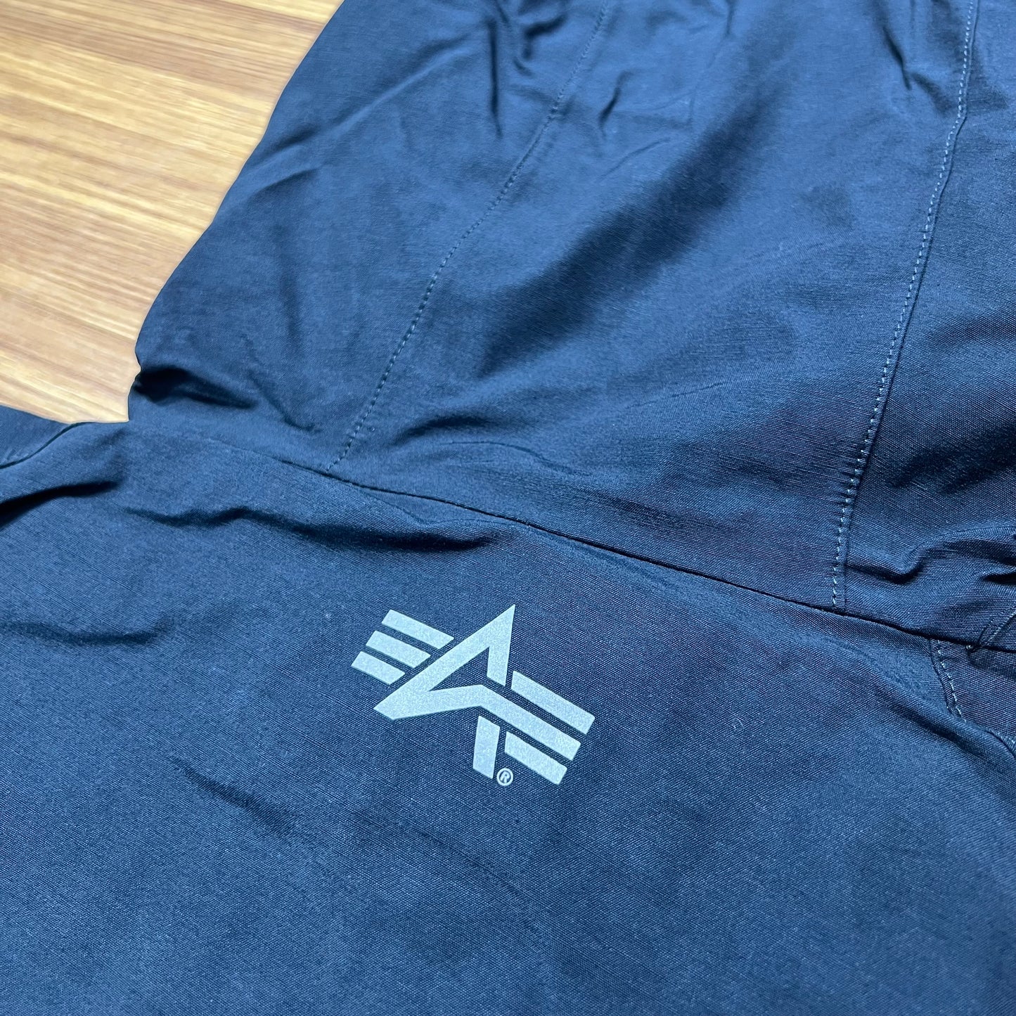 Alpha Industries x Anti Social Social Club ASSC ECWCS Torrent Waterproof Jacket Replica Blue 背面logo細節實拍