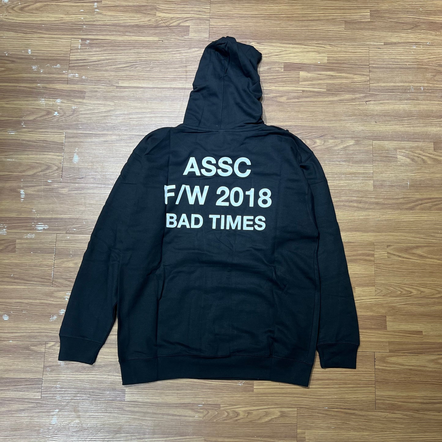 Anti Social Social Club ASSC Bad Times Hooded Sweatshirt Hoodie Black 背面實拍