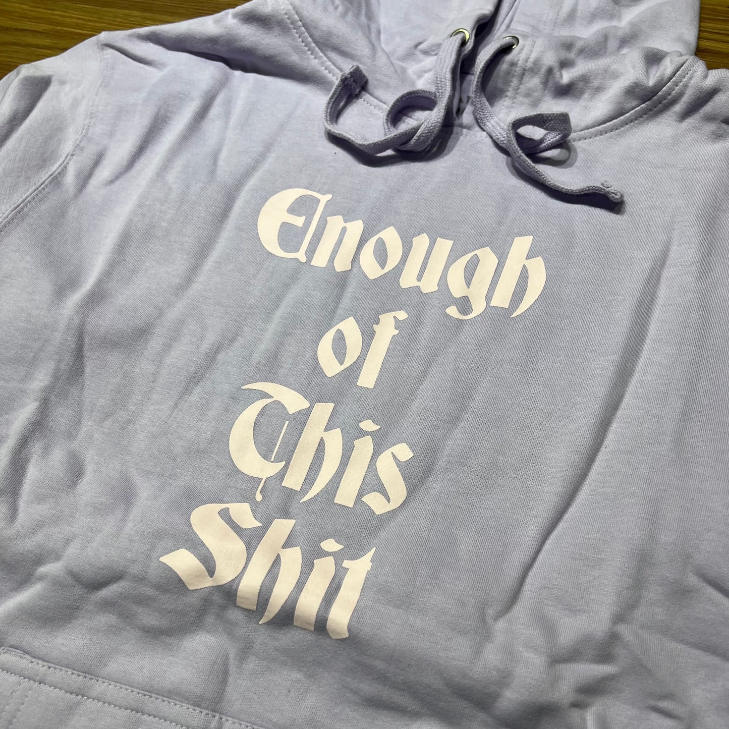 Anti Social Social Club ASSC Enough Of This Shit Hooded Sweatshirt Hoodie Lavender 正面logo細節實拍