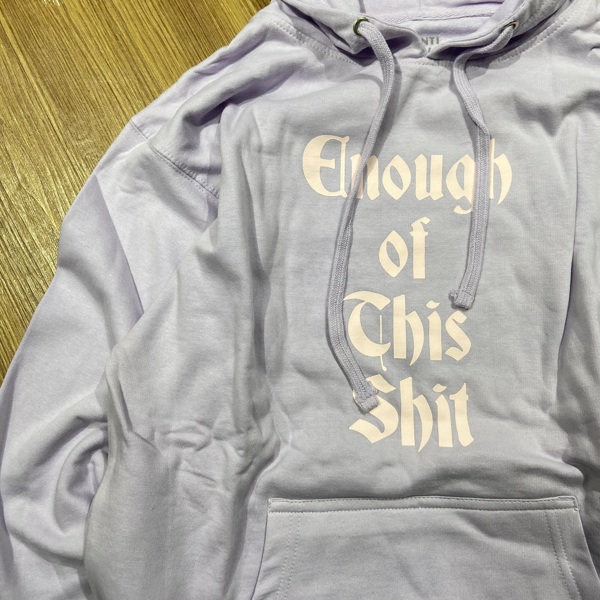 Anti Social Social Club ASSC Enough Of This Shit Hooded Sweatshirt Lavender Purple