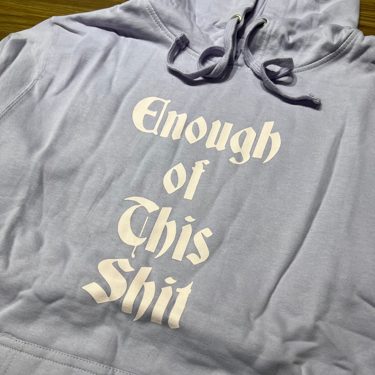 Anti Social Social Club ASSC Enough Of This Shit Hooded Sweatshirt Hoodie Lavender 正面logo細節實拍
