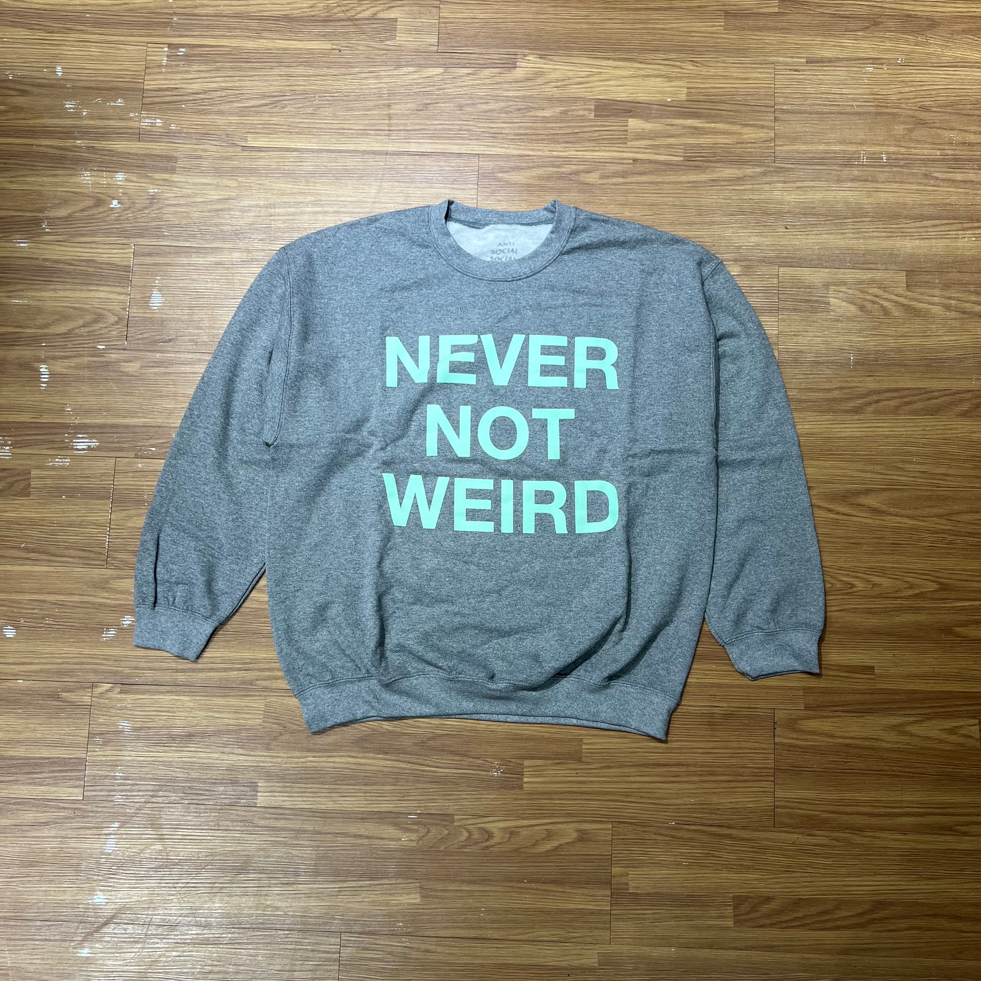 Anti Social Social Club ASSC Never Not Weird Sweatshirt Crewneck Grey 正面實拍