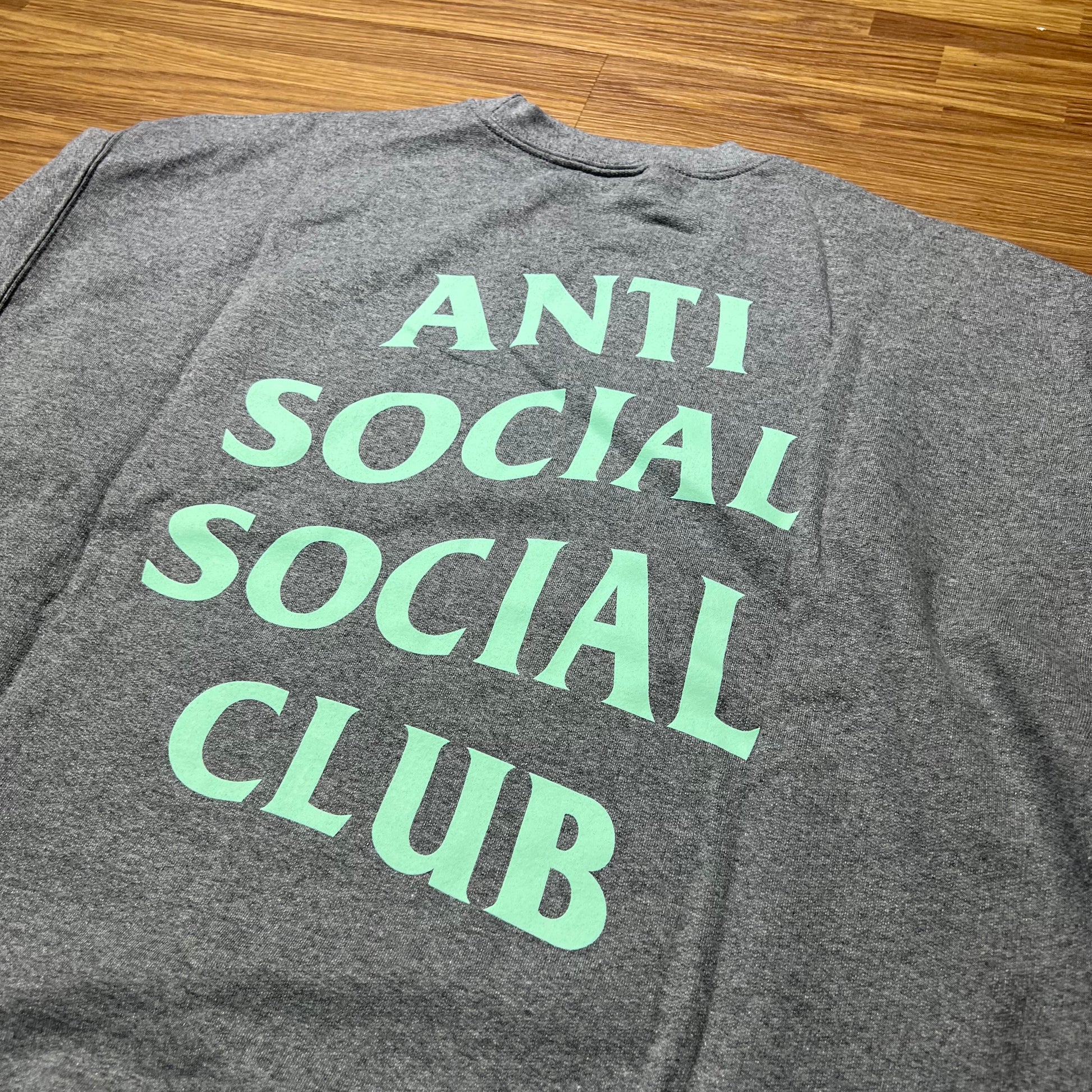 Anti Social Social Club ASSC Never Not Weird Sweatshirt Crewneck Grey 背面logo細節實拍