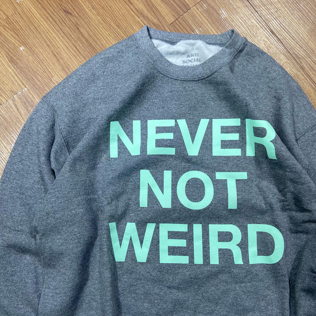 Anti Social Social Club ASSC Never Not Weird Sweatshirt Crewneck Grey
