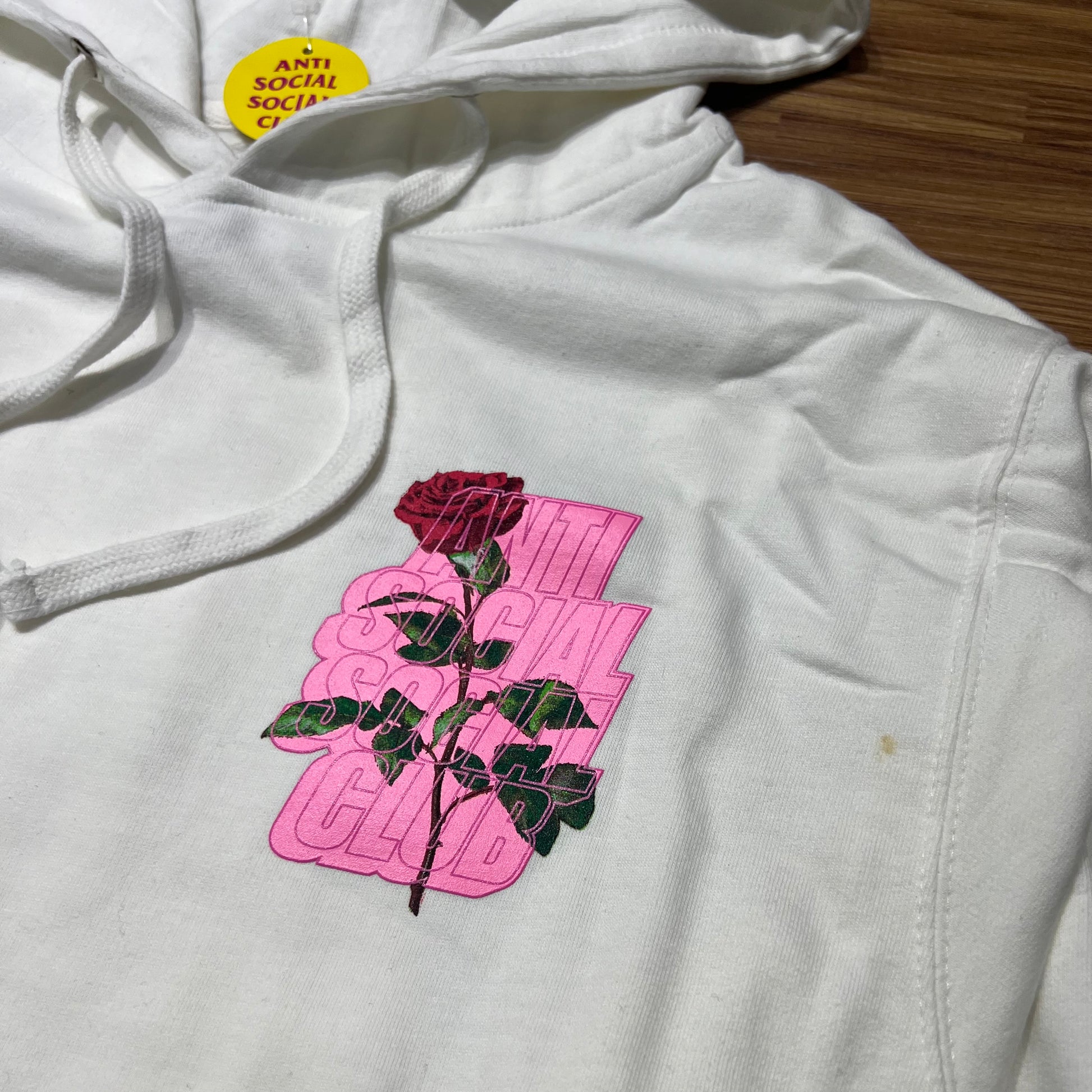 Anti Social Social Club ASSC Plant Me Hooded Sweatshirt Hoodie White 正面logo細節實拍