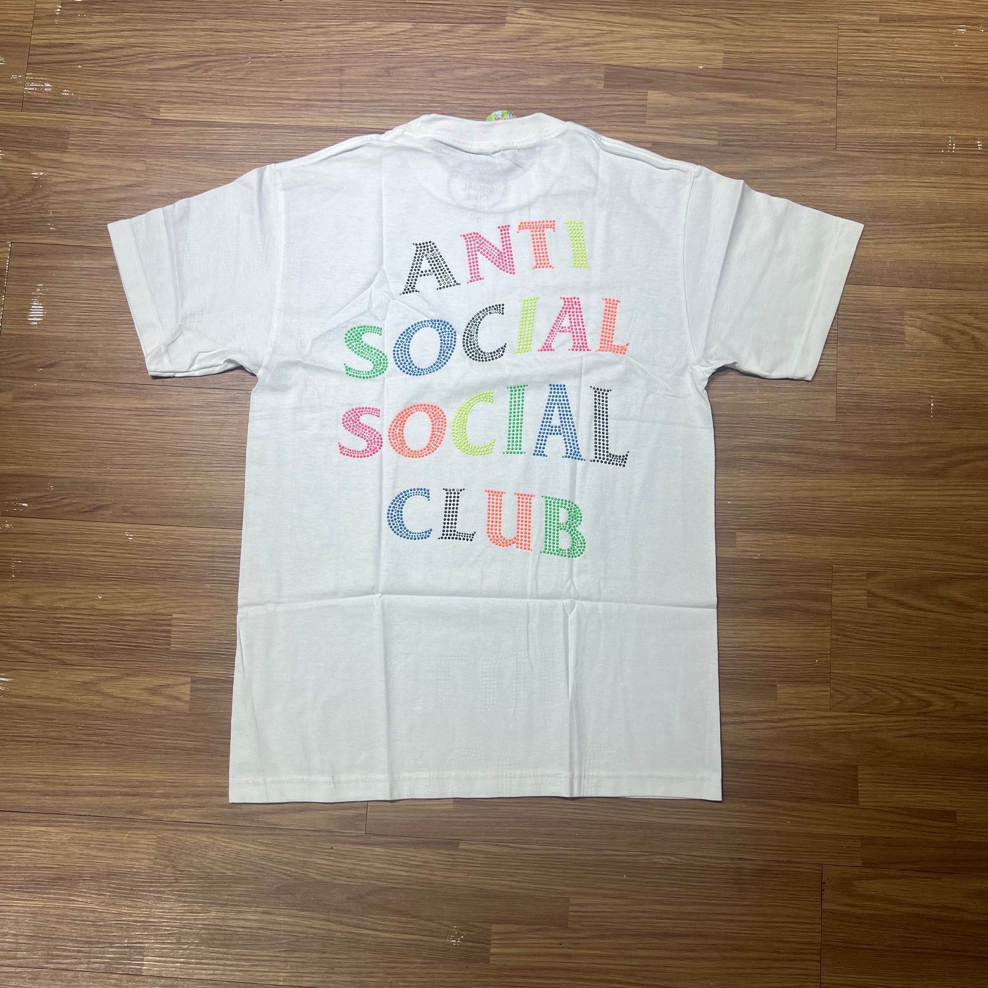 Anti Social Social Club ASSC Rhinestones Tee Black White 實拍