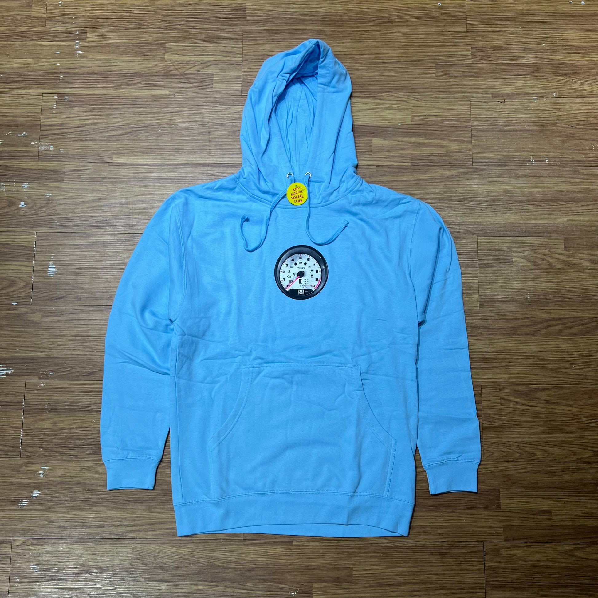 Anti Social Social Club ASSC Straight Pipe Hooded Sweatshirt Hoodie Blue 正面實拍