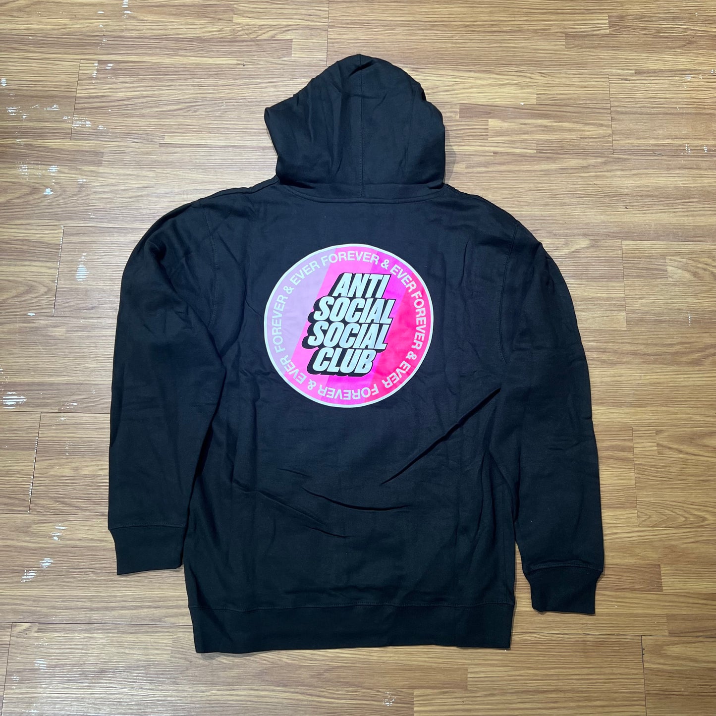 Anti Social Social Club ASSC Surfs Up Hooded Sweatshirt Hoodie 黑色背面實拍