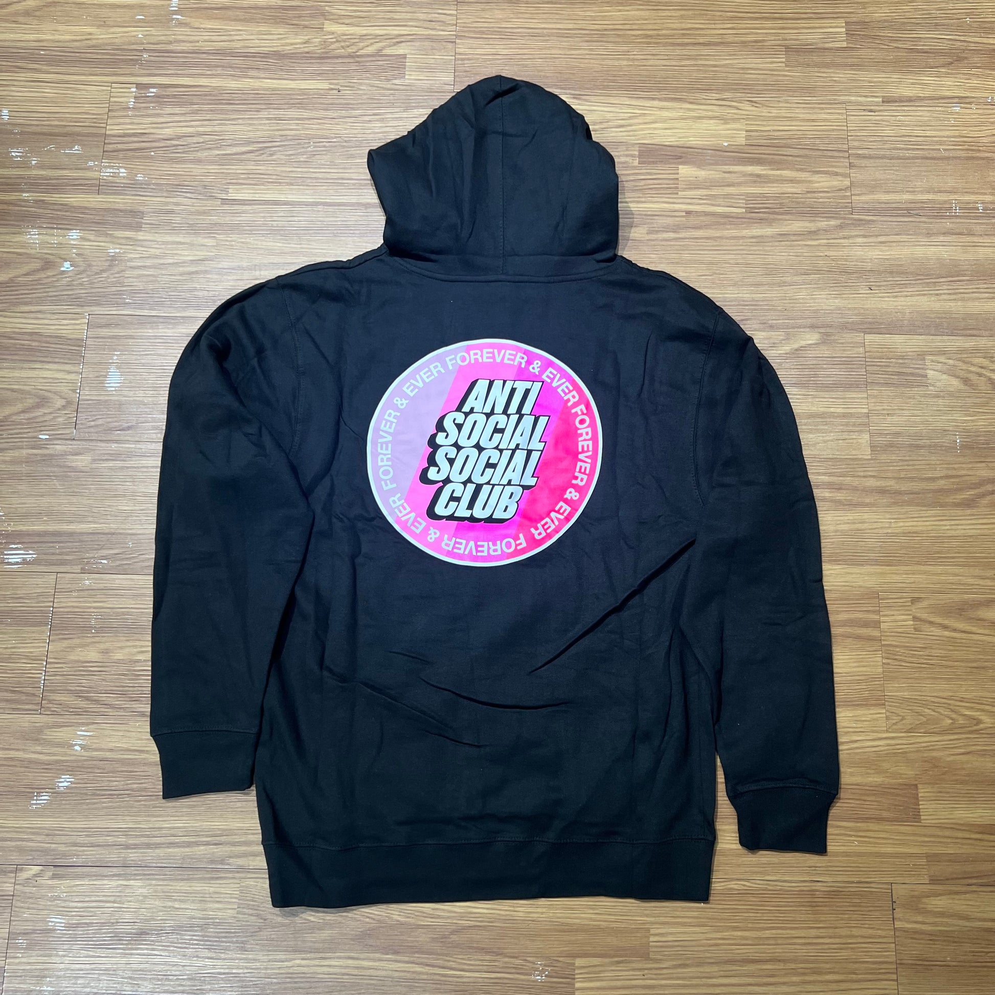 Anti Social Social Club ASSC Surfs Up Hooded Sweatshirt Hoodie 黑色背面實拍