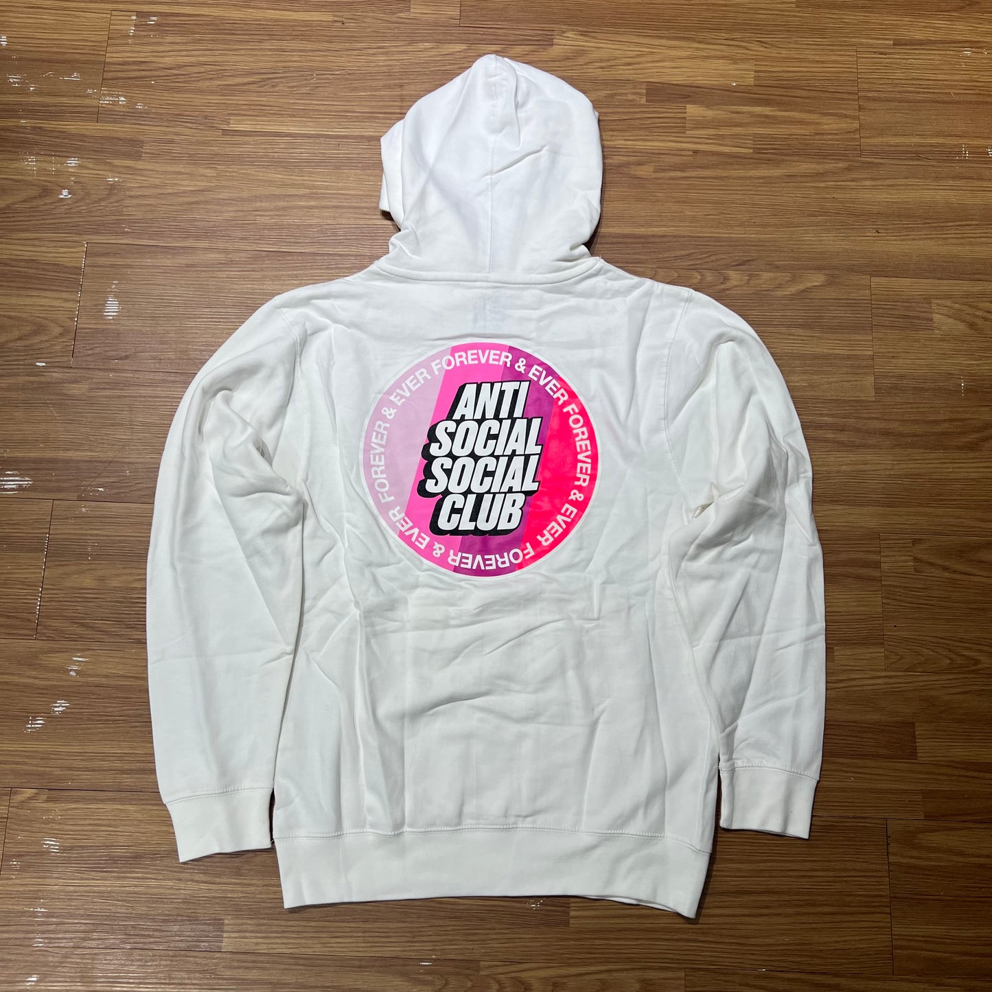 Anti Social Social Club ASSC Surfs Up Hooded Sweatshirt Hoodie White 背面實拍
