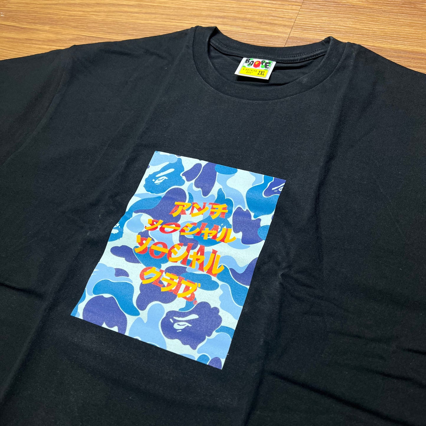 Anti Social Social Club ASSC x Bape Camo Box Tee Black/Blue Box 1G23110936