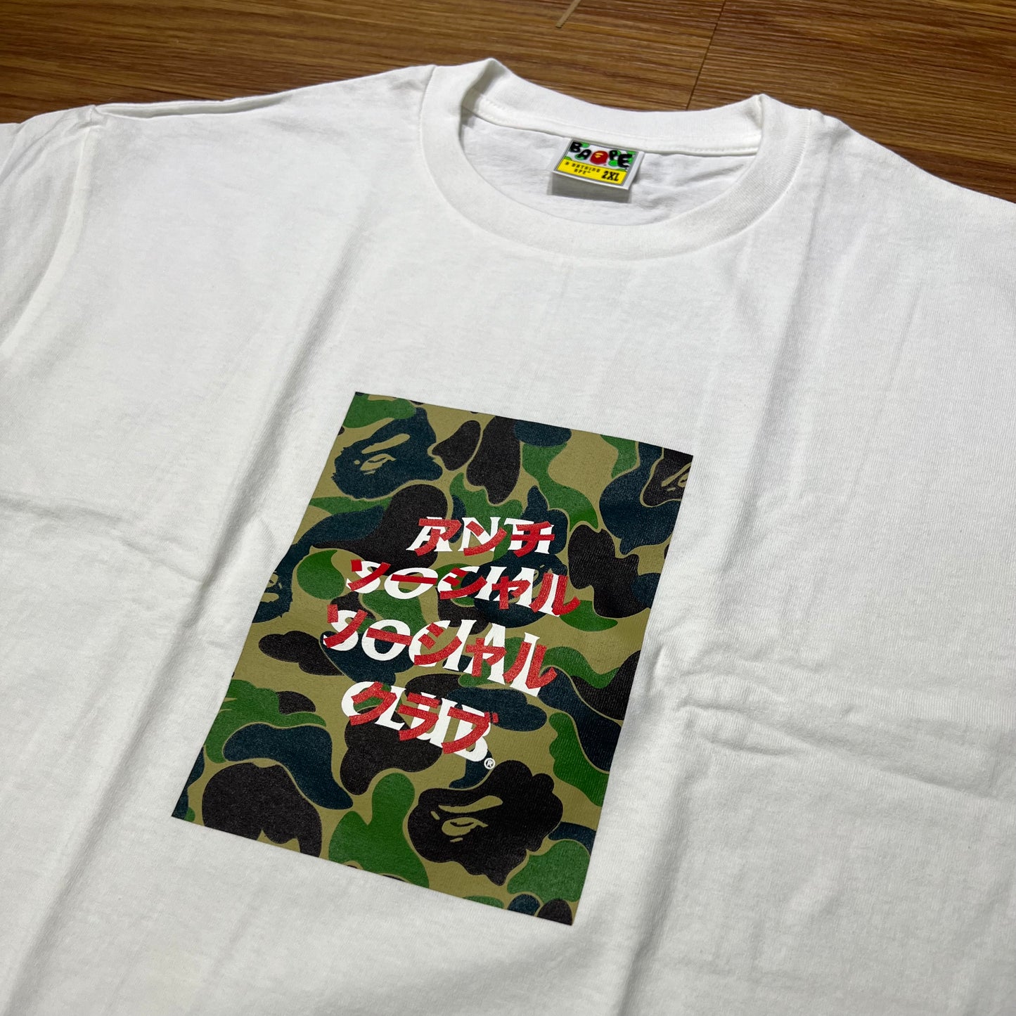 Anti Social Social Club ASSC x Bape Camo Box Tee White/Green Box 1G23110936
