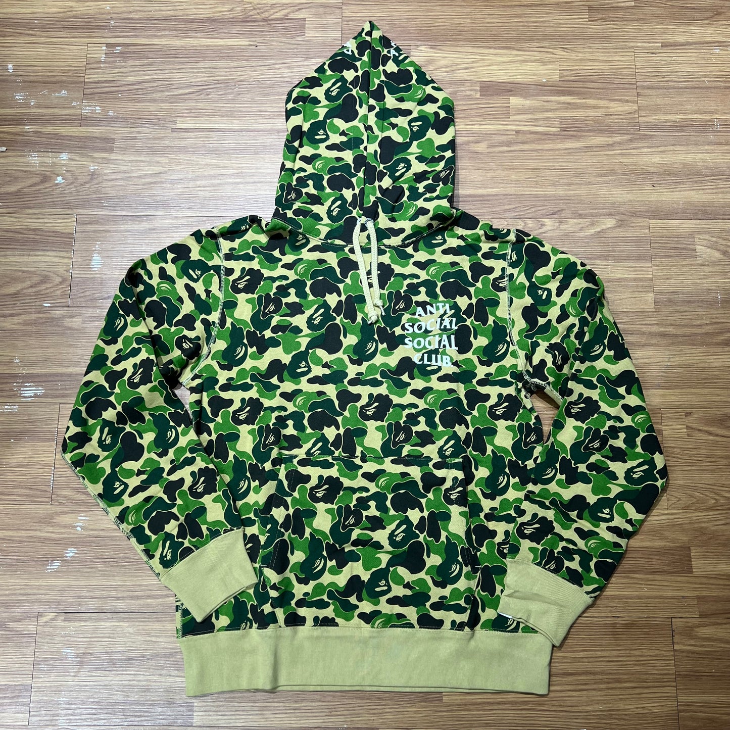 Anti Social Social Club ASSC x Bape Full Camo Hoodie Green 1G23114913