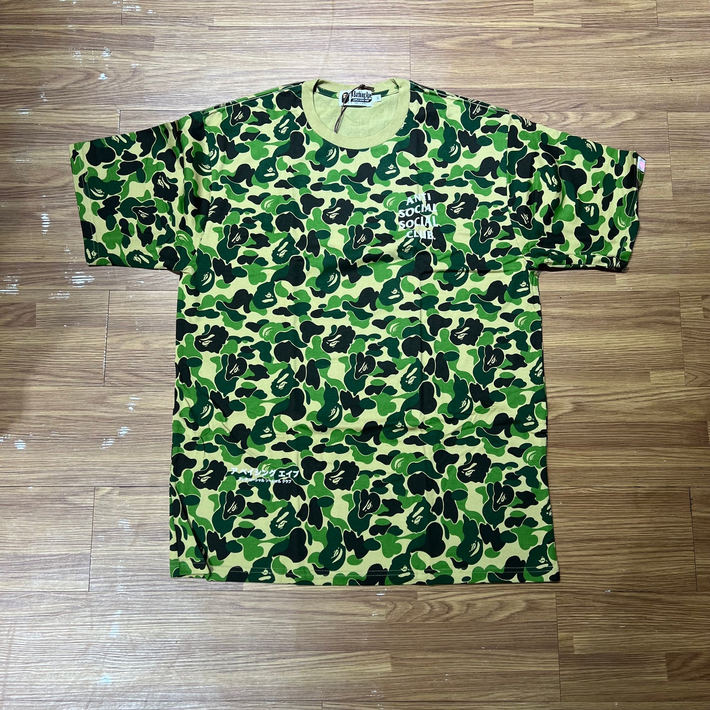 ASSC x BAPE 滿版綠迷彩短 T 正面實拍 1G23109919 ABC Camo Green