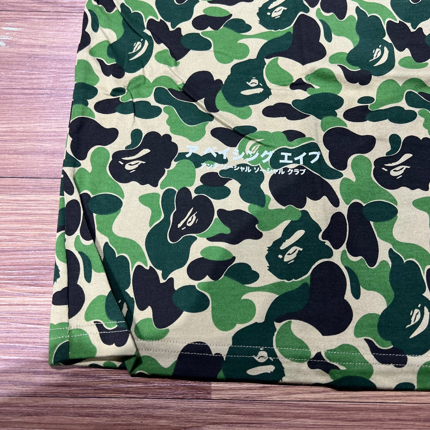 ASSC x BAPE 滿版綠迷彩短 T 實拍 1G23109919 ABC Camo Green