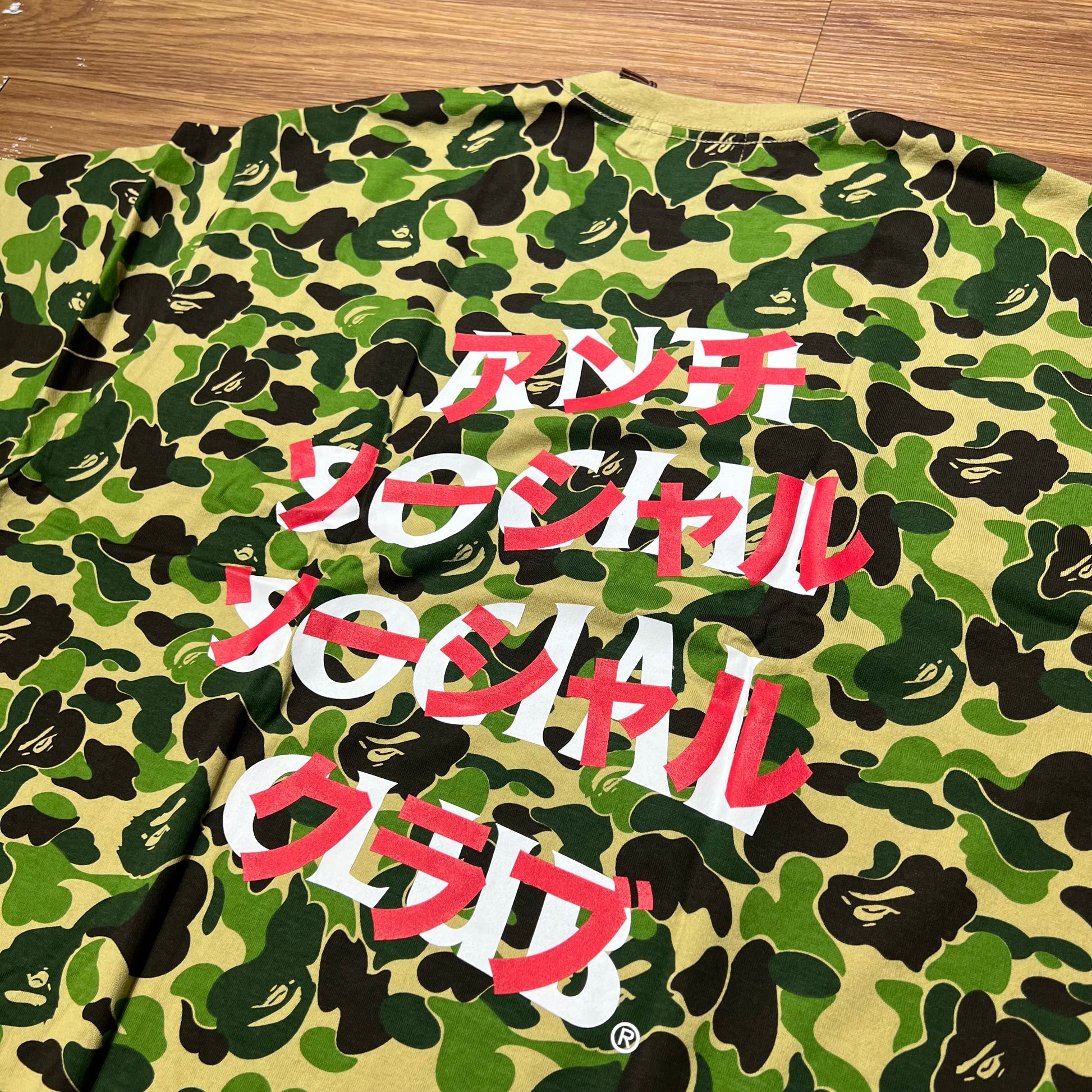 ASSC x BAPE 滿版綠迷彩短 T 實拍 1G23109919 ABC Camo Green