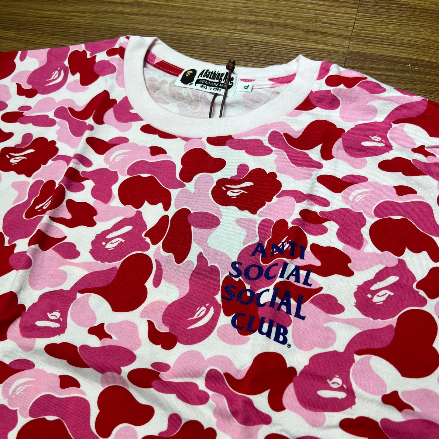 ASSC x BAPE 滿版粉紅迷彩短 T 實拍 1G23109919 Pink Camo