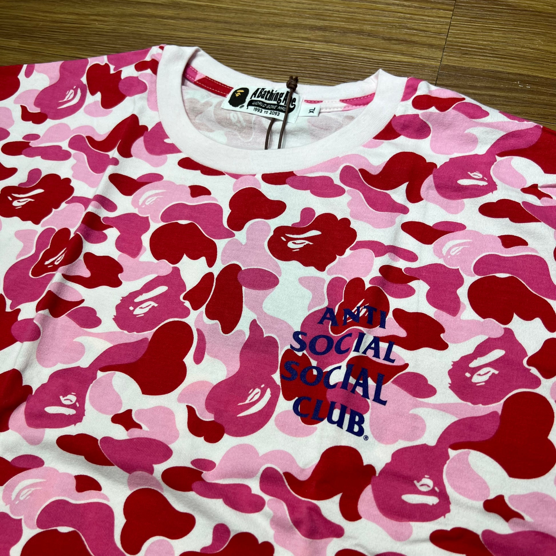 ASSC x BAPE 滿版粉紅迷彩短 T 實拍 1G23109919 Pink Camo