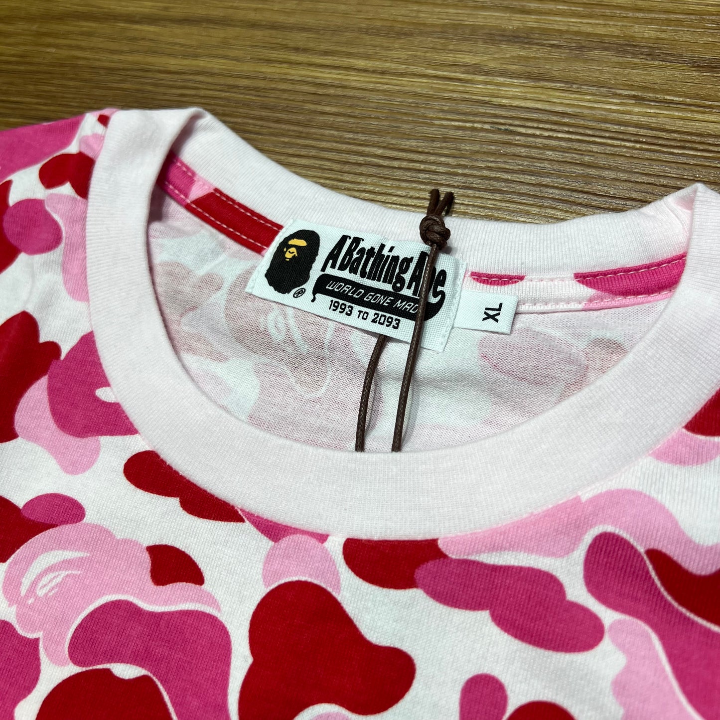 ASSC x BAPE 滿版粉紅迷彩短 T tag 實拍 1G23109919 Pink Camo