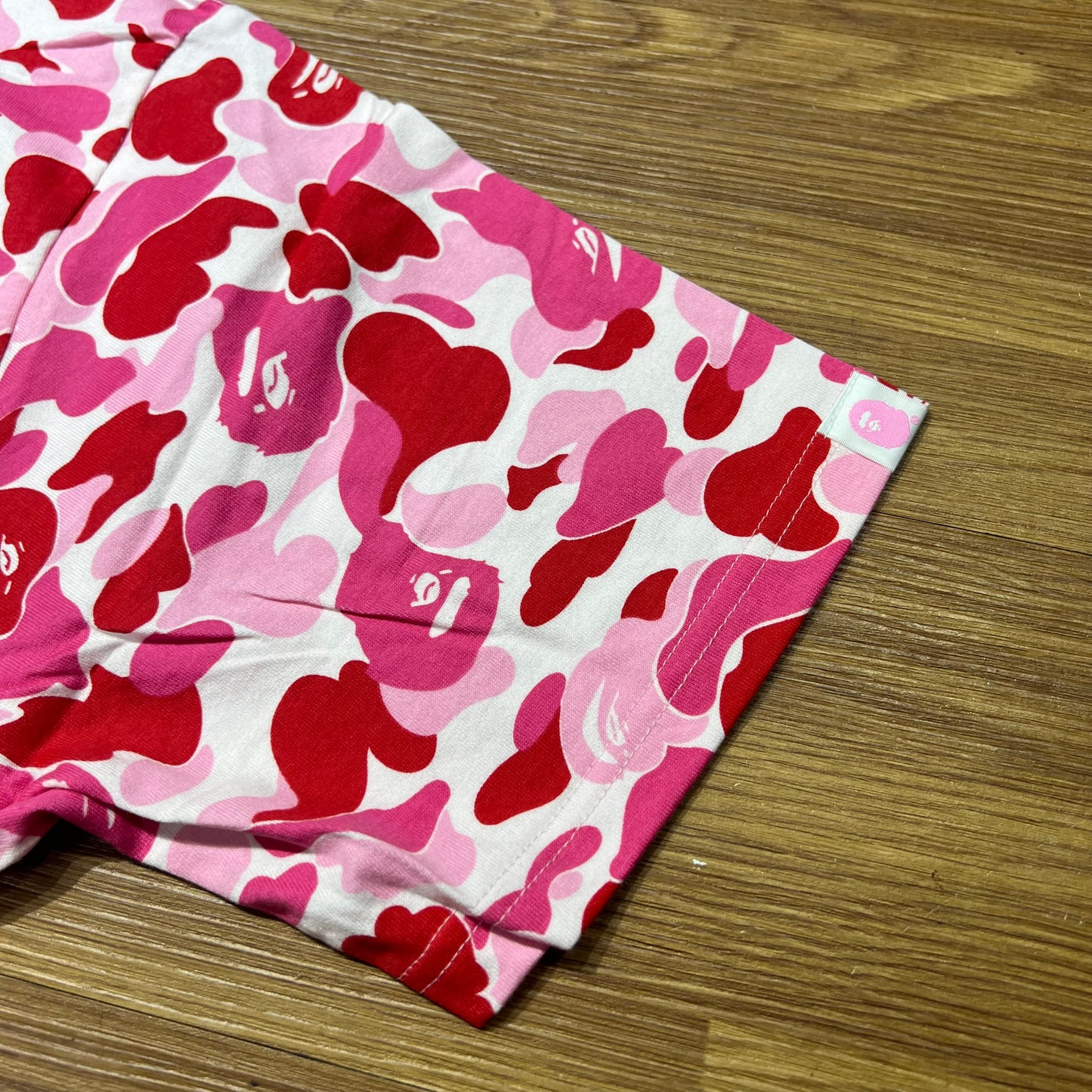 ASSC x BAPE 滿版粉紅迷彩短 T 實拍 1G23109919 Pink Camo