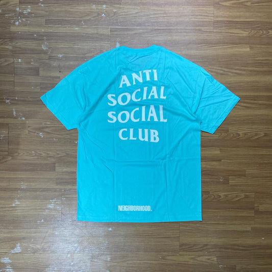 Anti Social Social Club ASSC x Neighborhood NBHD 911 Turbo Tee (Made In USA) Teal