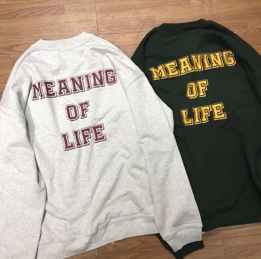 Pin Sktbs Meaning of Life Crewneck Grey Green