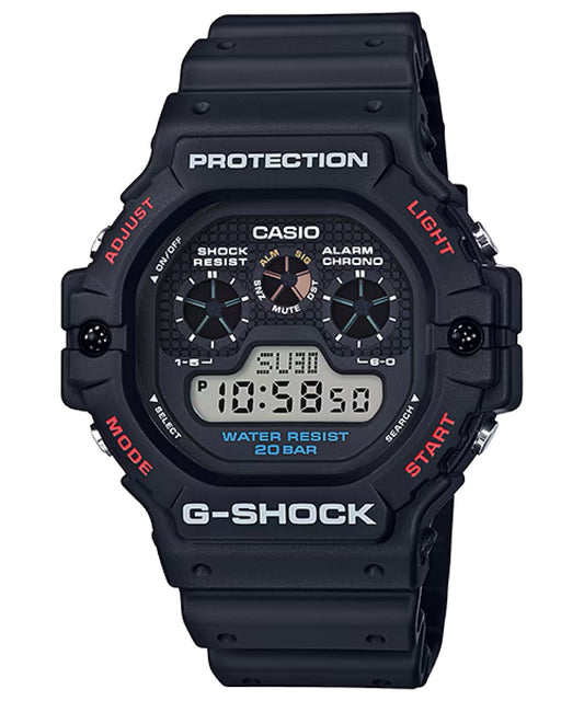 Casio G-Shock DW-5900-1DR 黑色 Black Shock Resist W.R. 20Bar