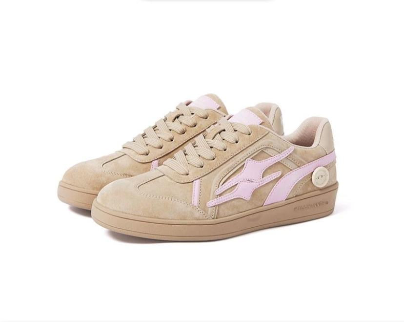 預訂 Preorder 韓國大熱 Killwinner 蕾絲花邊 緞帶 長舌 徳訓鞋 卡其粉 German Trainer Khaki Pink