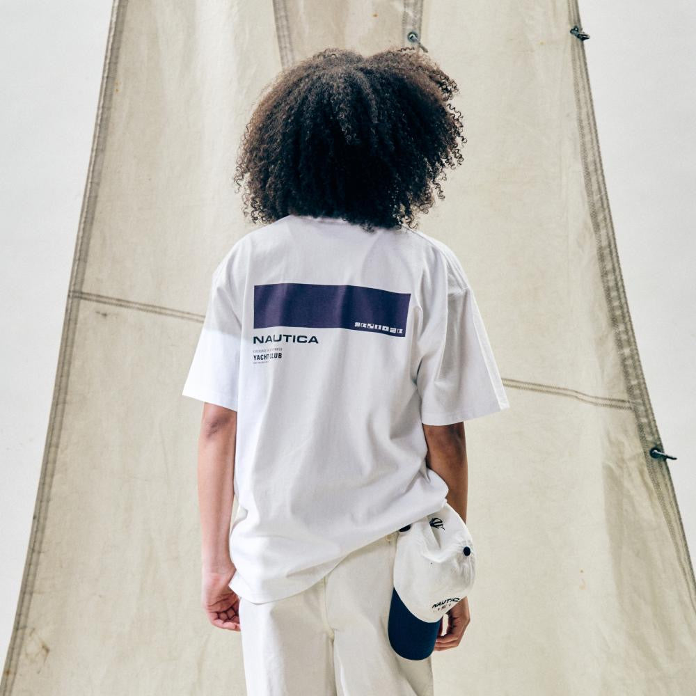 Preorder 預訂 Nautica KR Yacht Club ID Tag Tee SS Navy White