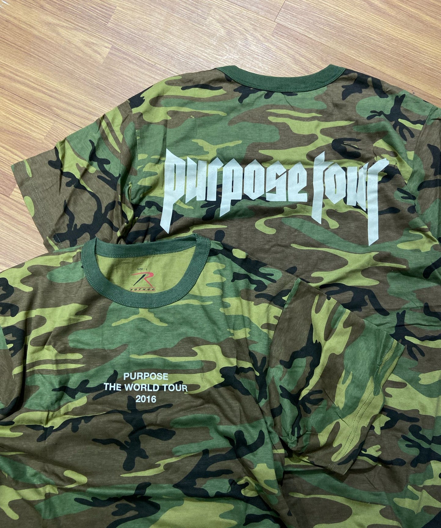 Justin Bieber Purpose Tour Merchandise Tee Camo