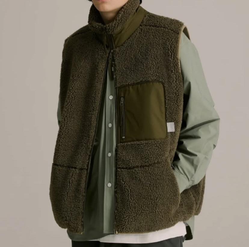 Pin Sktbs Polar Fleece Trail Zip Vest Mountain Green Woodland Brown