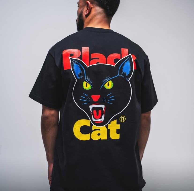 Supreme Black Cat Tee Black White