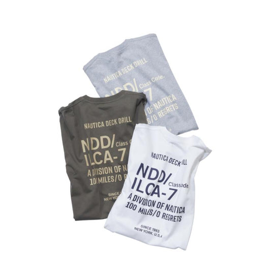 Preorder 預訂 Nautica KR Deck Drill Tee SS White Olive Grey Heather Grey
