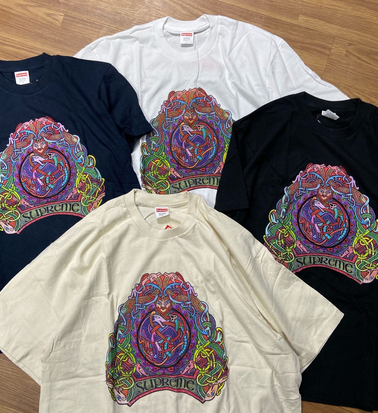 Supreme Knot Tee Natural White Navy Black
