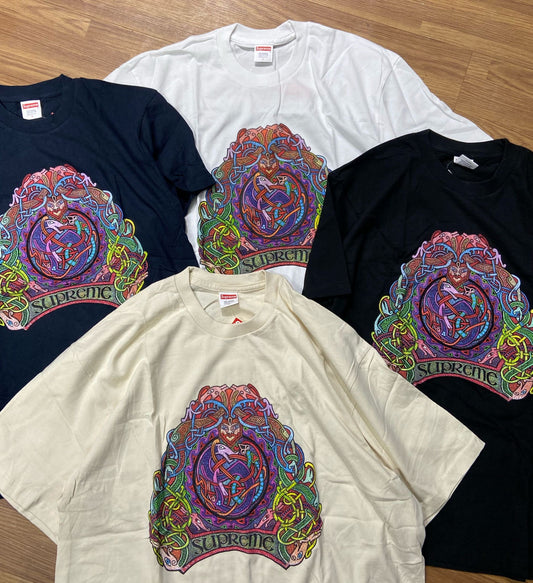 Supreme Knot Tee Natural White Navy Black