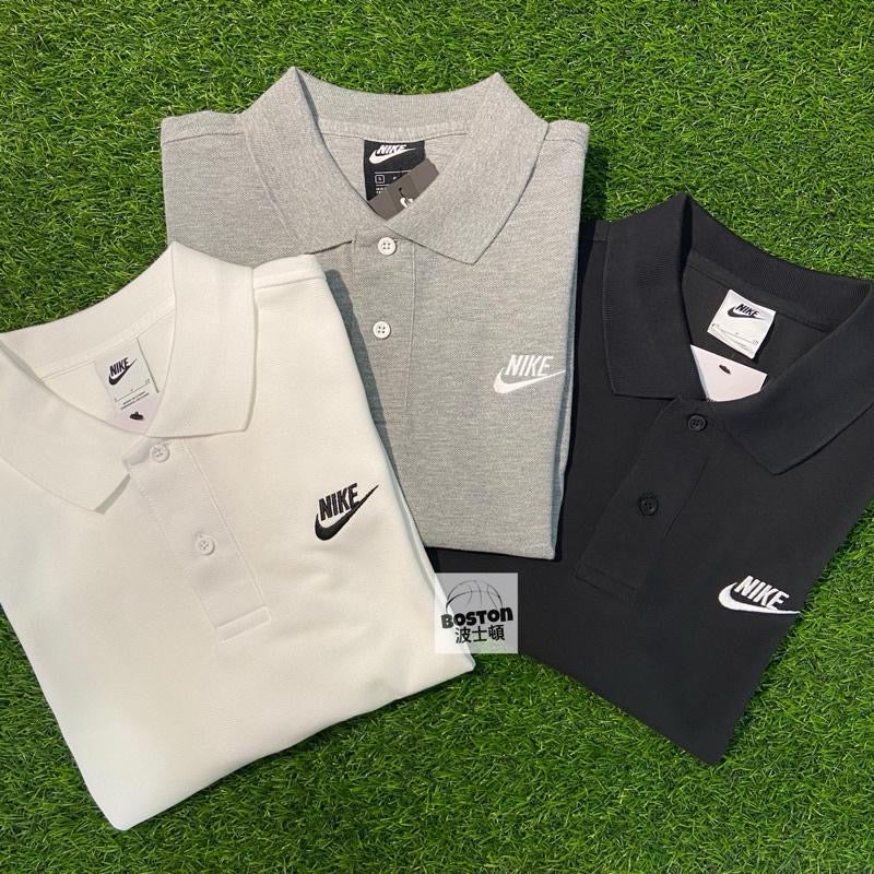 Preorder 預訂 Nike Essential One Swoosh Polo SS 小勾刺繡基礎Polo Black White Grey