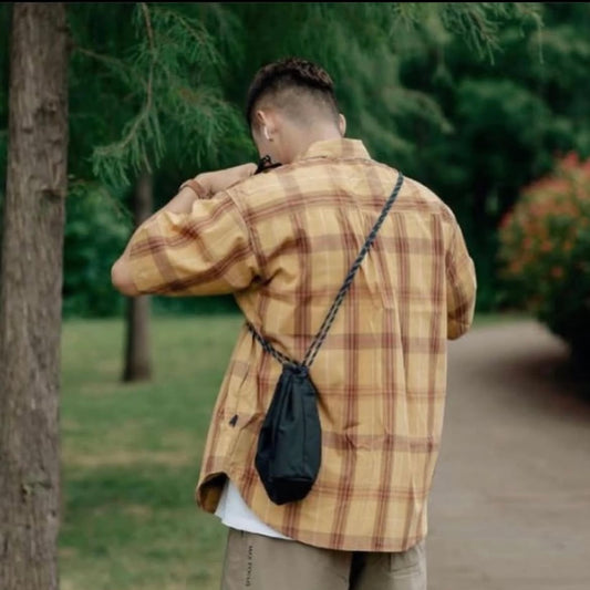 Max Focus 格仔 Shirt SS Brown