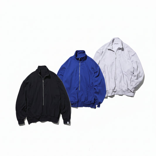 CAHLUMN Heavy Weight Jersey 3/4-Zip Cadet Collar Shirt 231-1246