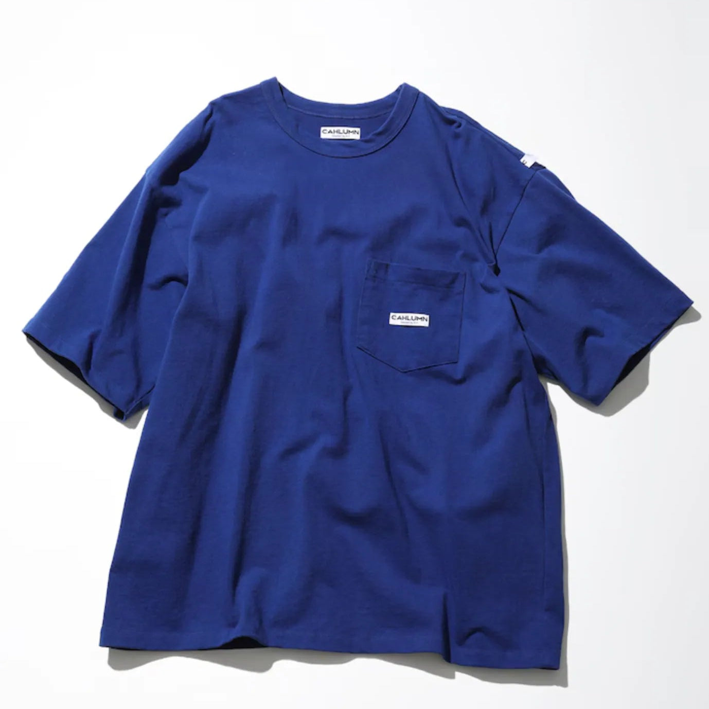 CAHLUMN Heavy Weight Jersey Pocket SS Tee Blue 231-1251